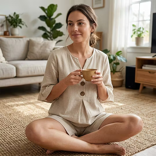 Casual women's matching outfit, a versatile two-piece set designed for ultimate comfort and relaxation.