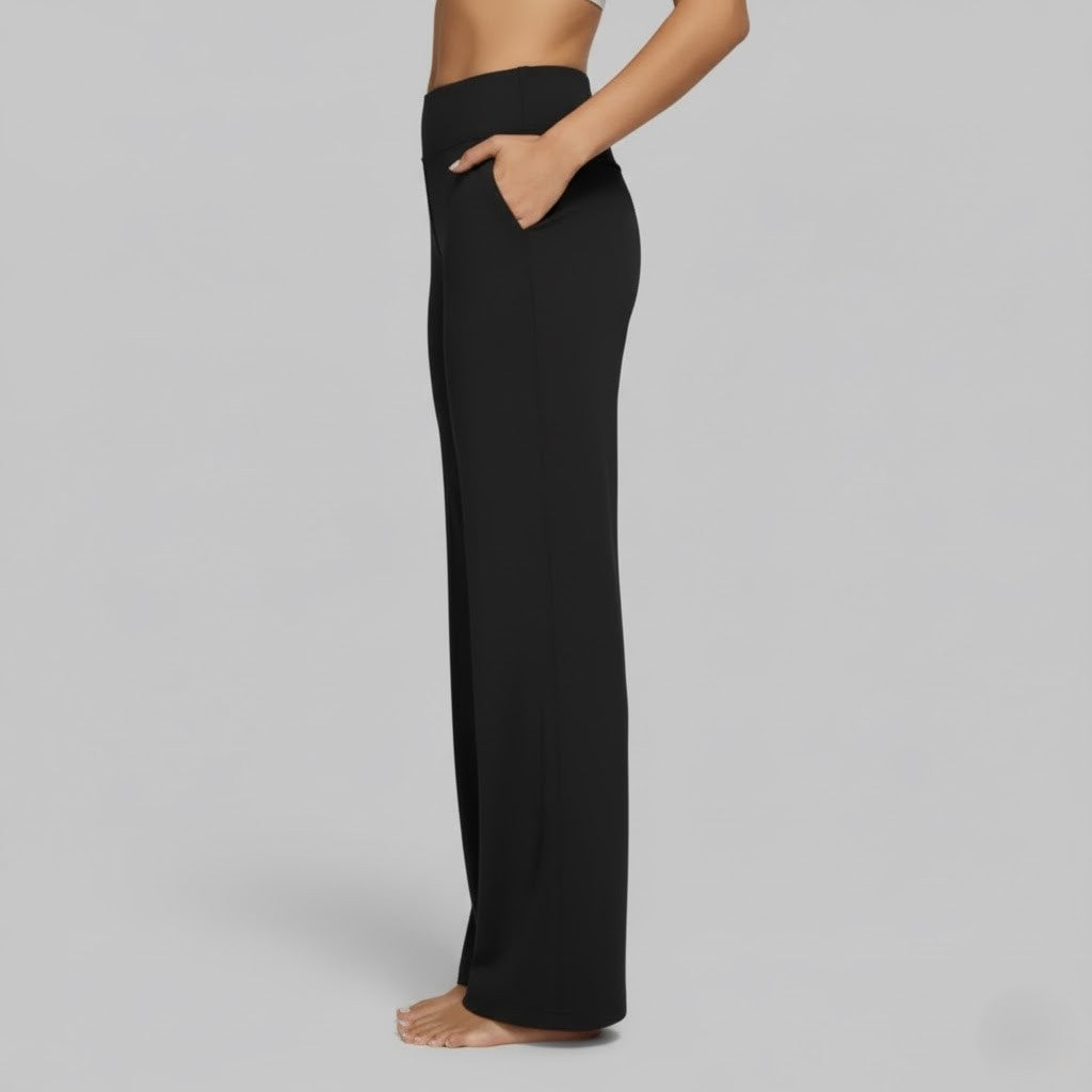 Everyday flexible women's trousers, designed for soft comfort and versatile wear.