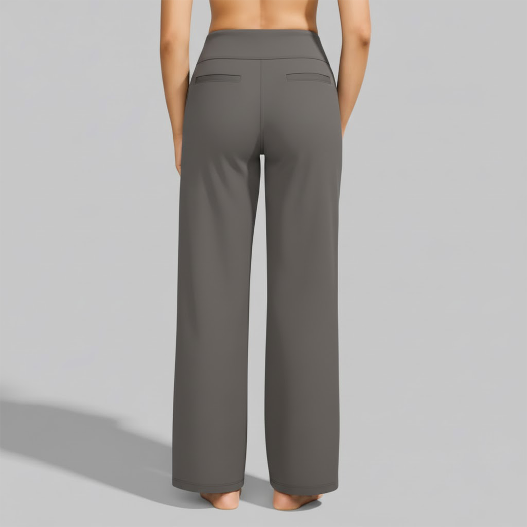 Soft women's stretch pants in a flattering fit, offering flexible all-day comfort.