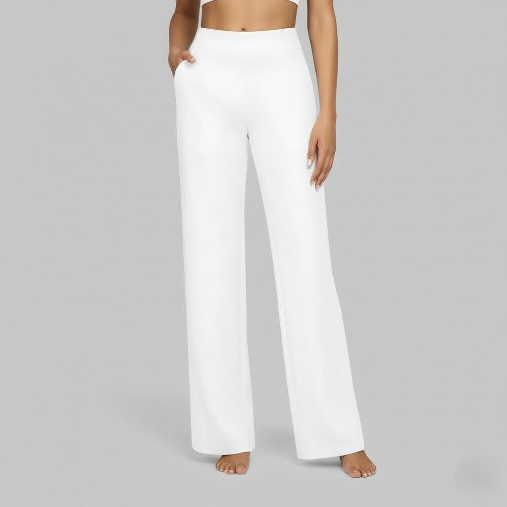 Casual women's everyday trousers with a comfortable stretch waistband for an easy fit.