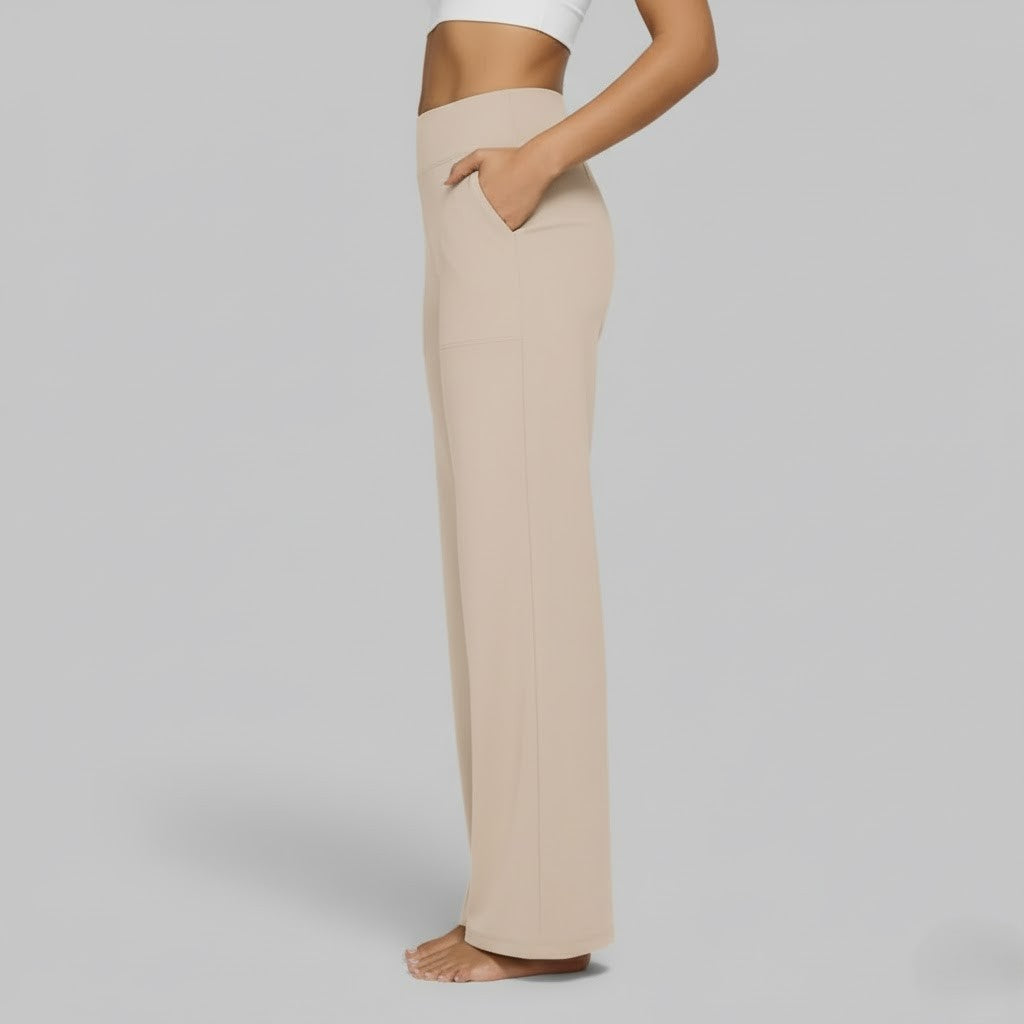 Soft fabric women's stretch pants, ensuring comfortable and versatile everyday fashion.