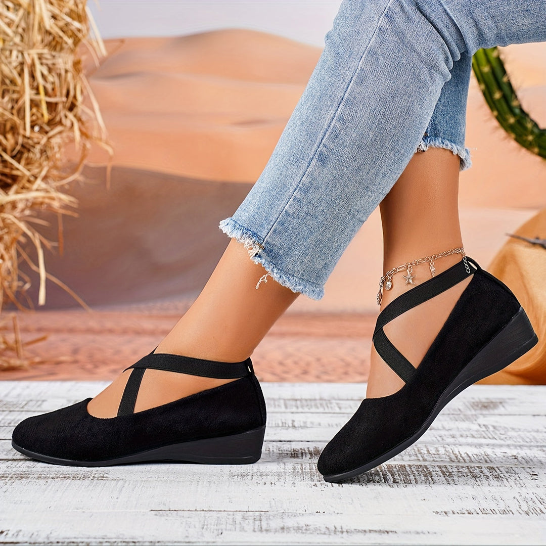 Women's comfortable flat wedge sandals for all-day wear. Perfect for summer and everyday elegant style.