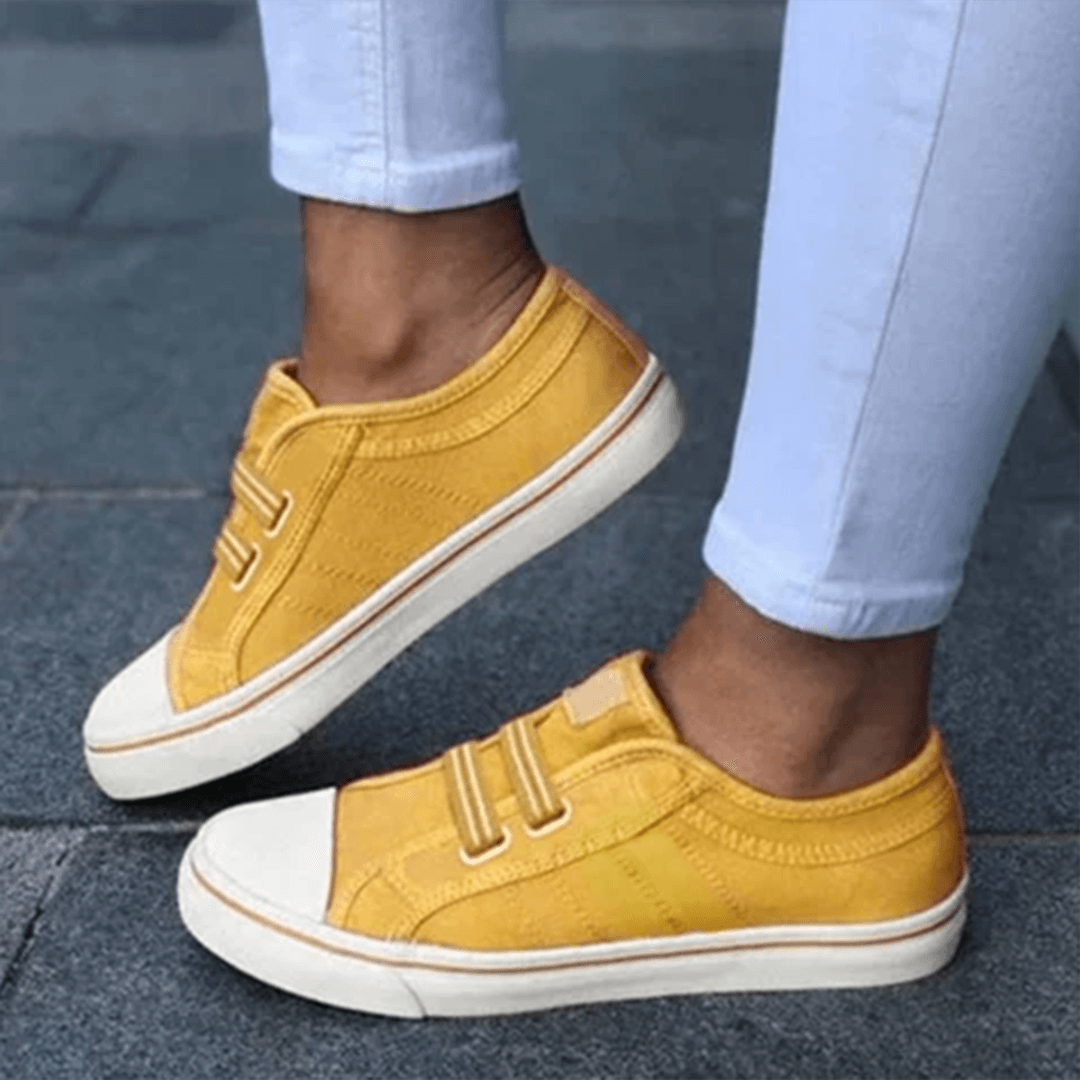 Modern women's easy slip-on trainers, providing effortless style and comfort for all-day wear.