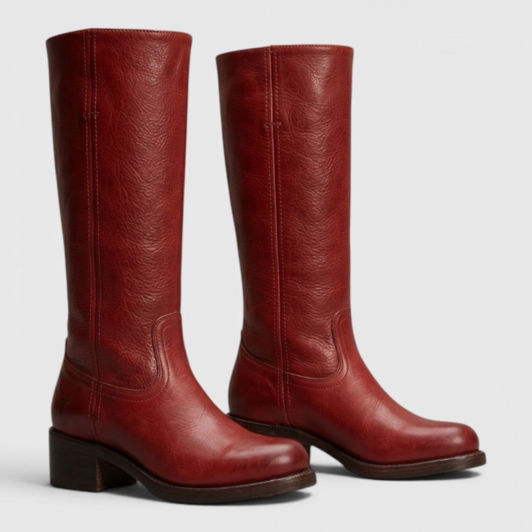 Women's comfortable mid-calf orthopaedic fall boots with a stylish block heel, perfect for autumn fashion.