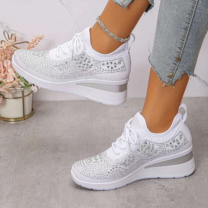 Lightweight women's walking shoes, designed for all-day orthopaedic support.