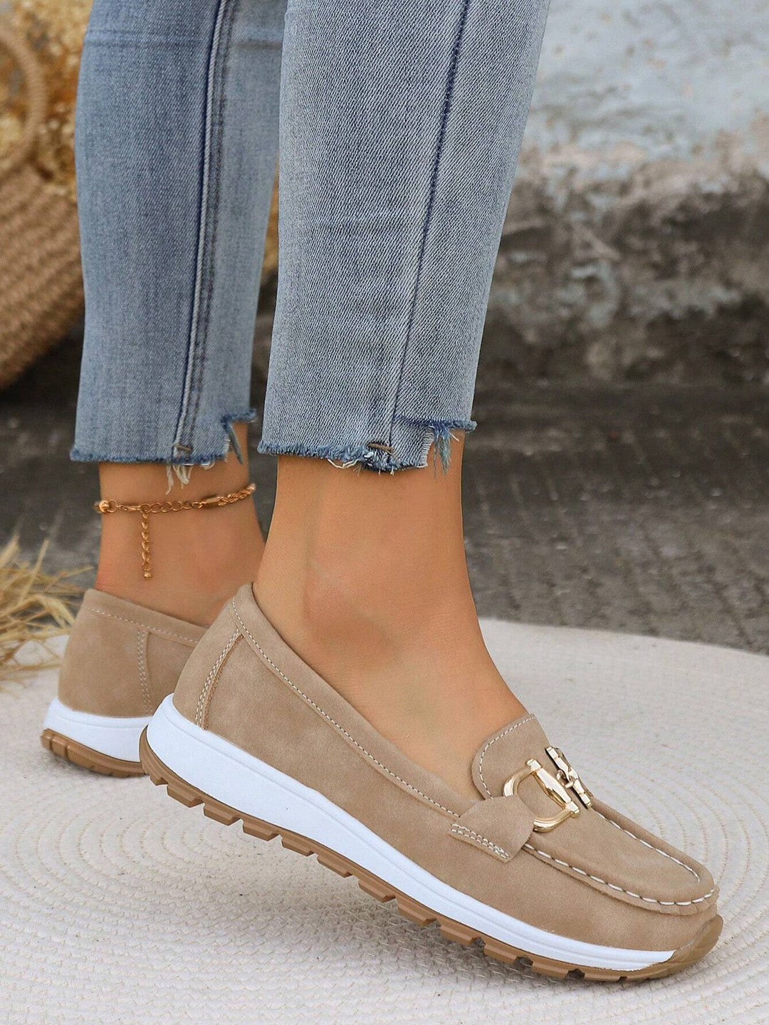 Fashionable women's casual loafers, designed as comfortable orthopedic slip-ons for daily wear.
