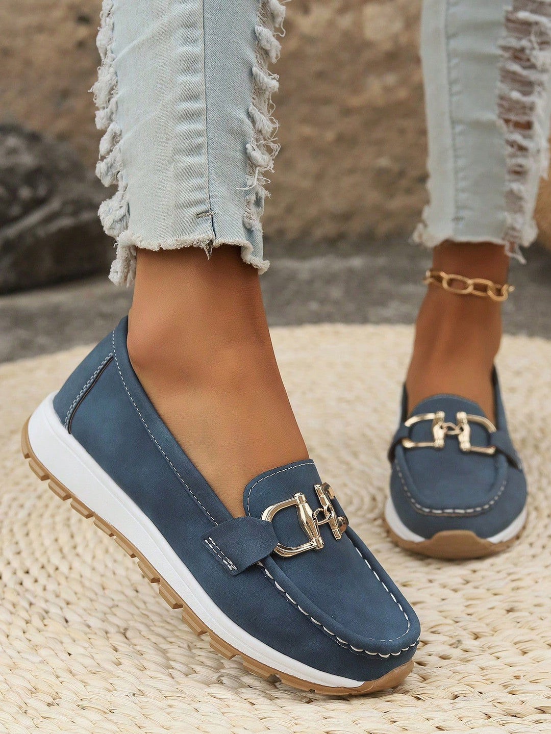 Women's comfortable orthopedic walking loafers. Slip-on design provides active everyday support.