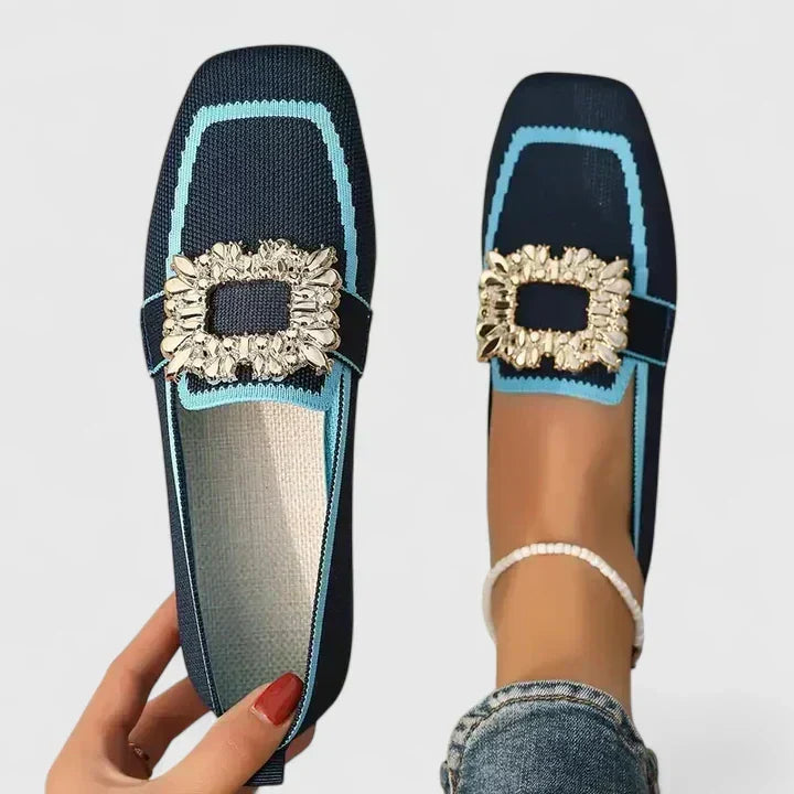 Comfortable women's orthopedic flats, elegant slip-on loafers for casual wear & essential arch support.