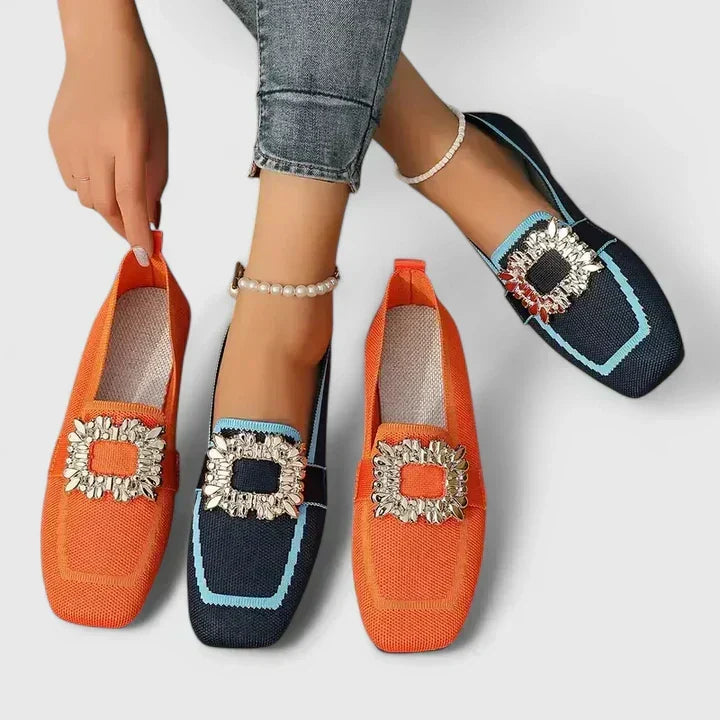 Women's comfortable slip-on loafers, orthopedic design with arch support for daily casual elegance & walking.