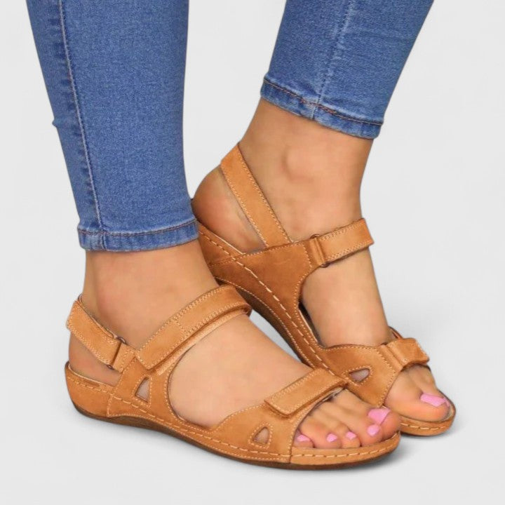 Stylish women's arch support sandals, designed for orthopedic comfort and pain relief.
