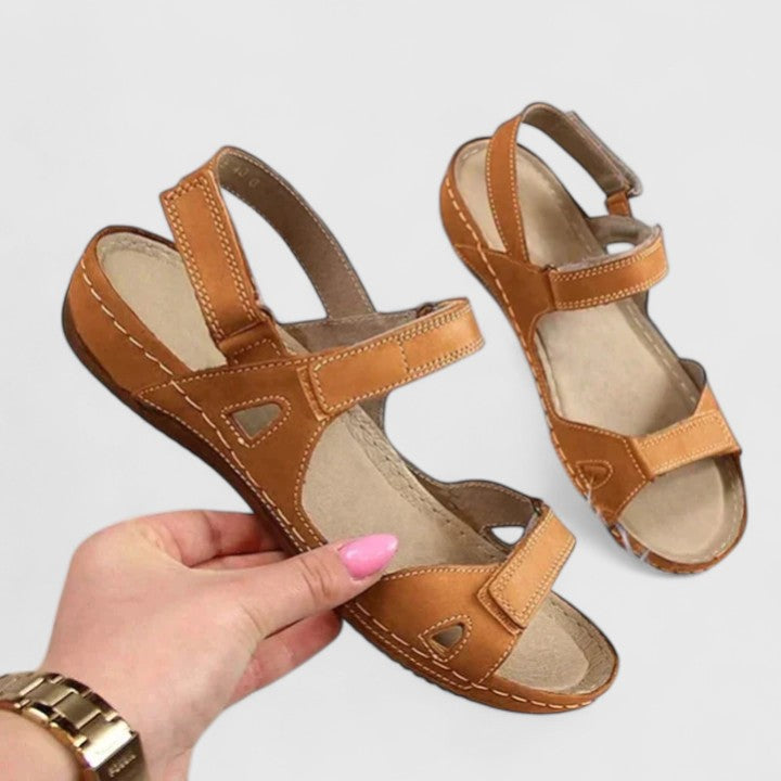 Summer women's sandals, built for comfort with orthopedic arch support & slip-resistant sole.