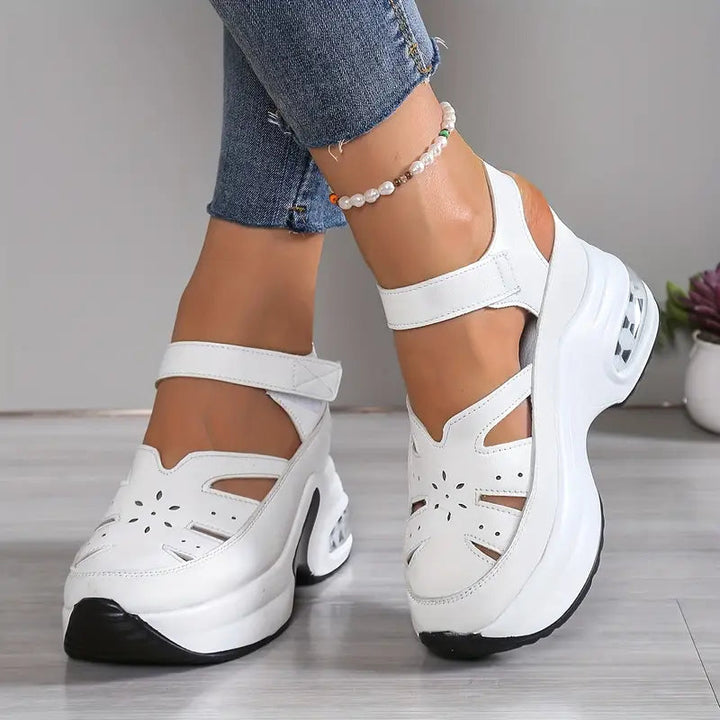 Women's comfortable orthopedic walking shoes with arch support and cushioning for all-day foot pain relief.