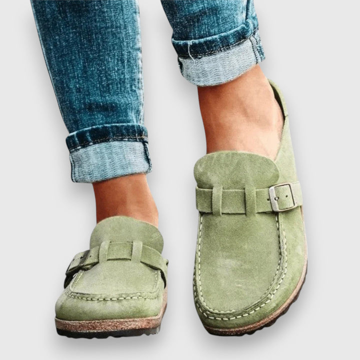 Ergonomic women's slip-on sandals with arch support, providing ultimate comfort for summer activities.