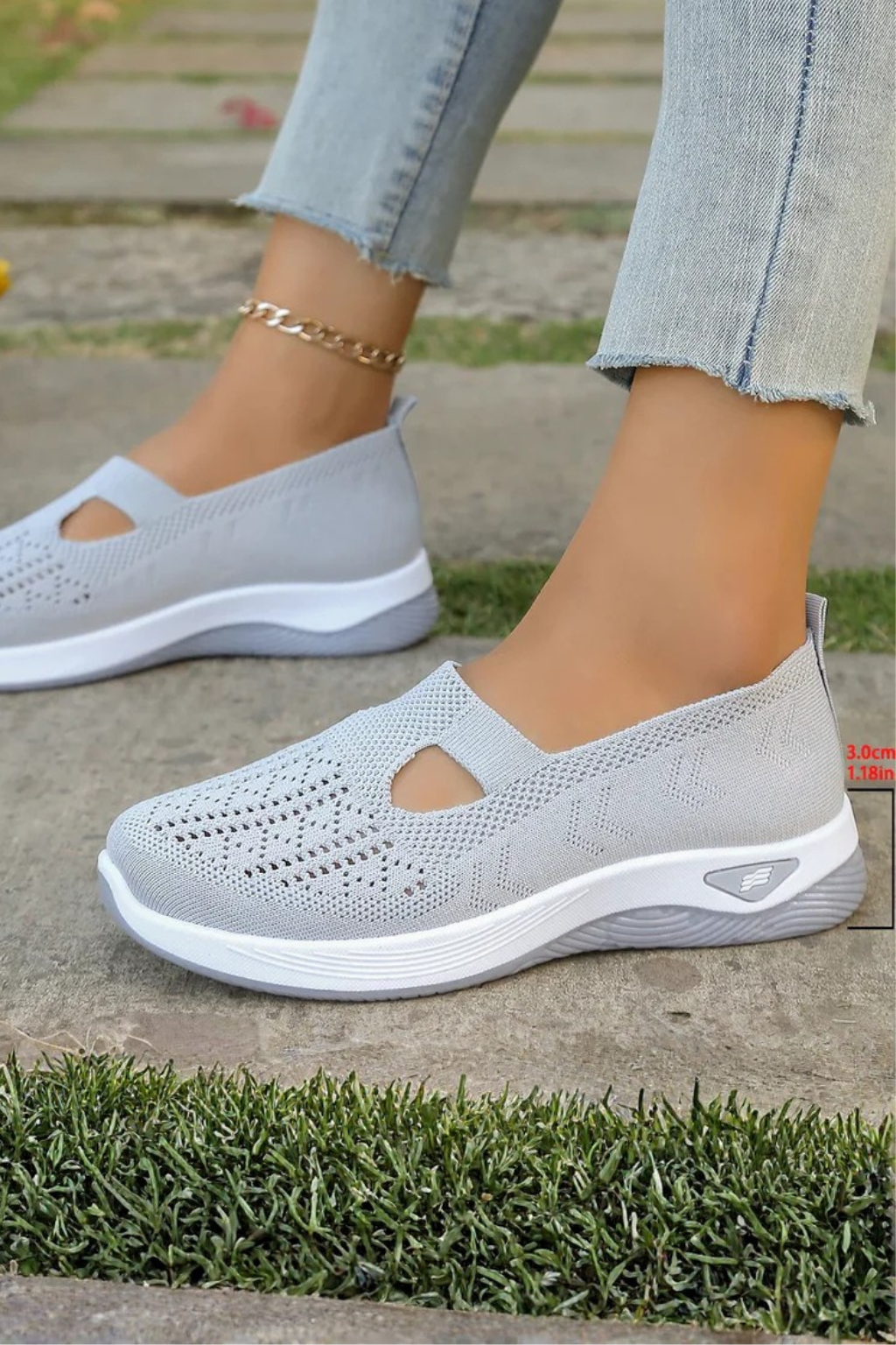 Everyday wear women's comfortable slip-on trainers, lightweight casual footwear for modern style.