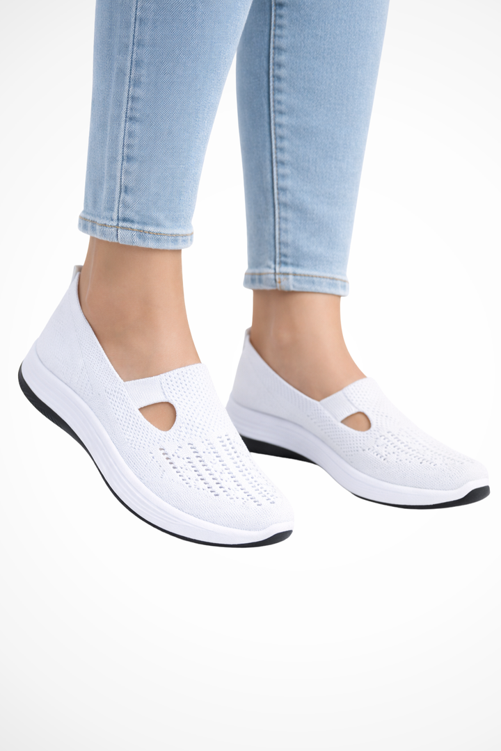 Fashionable women's slip-on casual trainers, providing ultimate comfort and effortless chic.