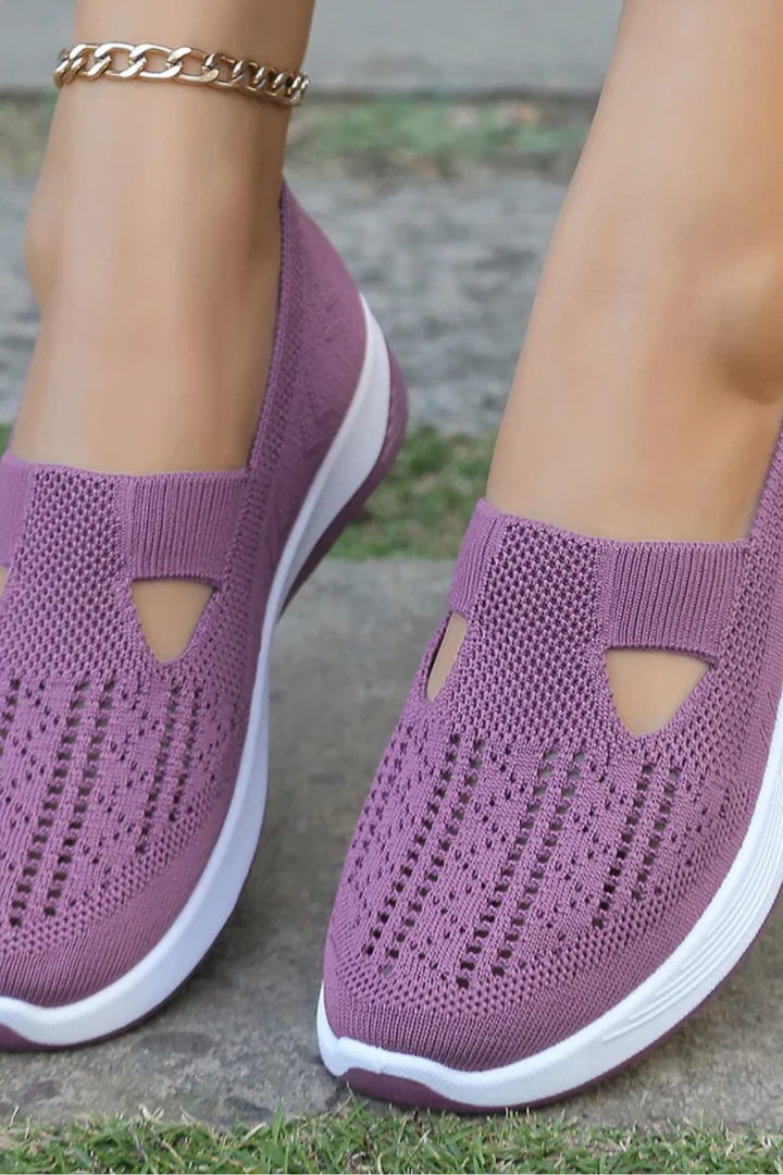 Simple & comfortable women's slip-on trainers, perfect casual footwear for effortless daily style.