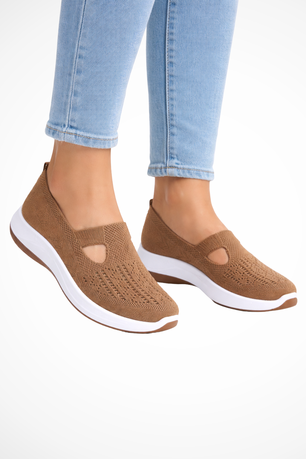 Lightweight & breathable women's casual trainers, ideal slip-on footwear for summer comfort.