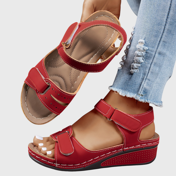 Women's comfortable wedge sandals with adjustable straps. Perfect for summer casual and everyday wear.