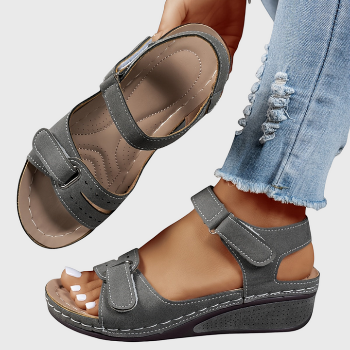 Versatile women's comfortable wedge sandals with adjustable straps, offering a stylish choice for summer.