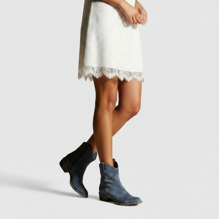 Fashionable women's western ankle boots, incredibly comfortable for stylish versatile wear.
