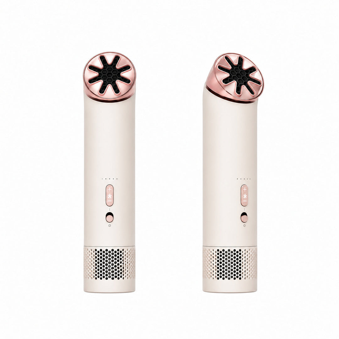 Travel-friendly cordless hair dryer for women, includes diffuser & ion care. Rechargeable, portable for shiny, frizz-free hair.