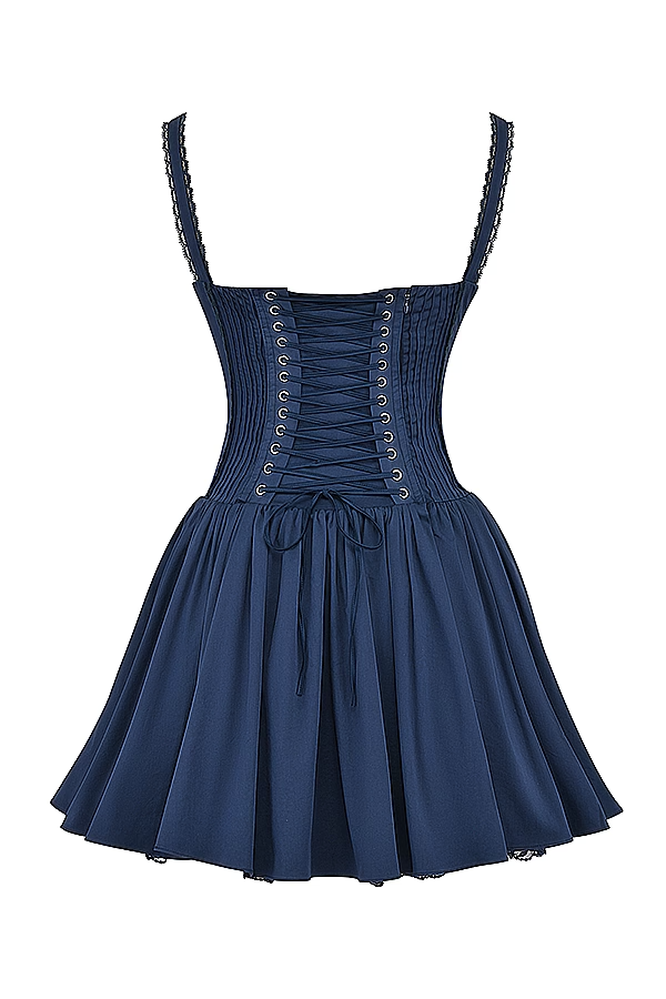 Stylish women's party dress, a corset flare mini with a charming sweetheart A-line silhouette.