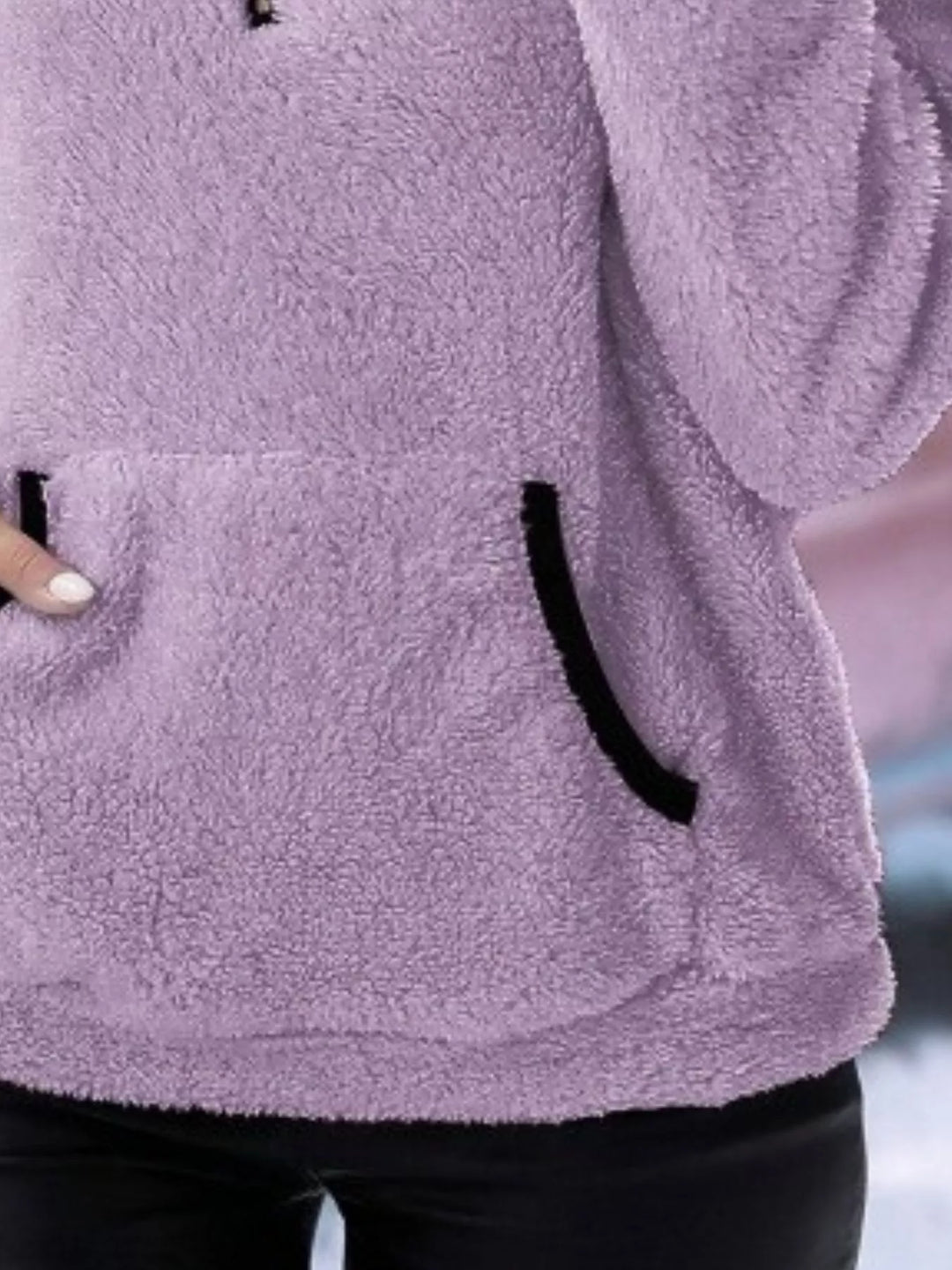 Women's casual half-zip sweater, designed for cozy comfort and winter fashion.
