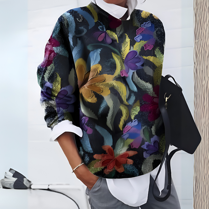 Women's cozy knit everyday sweater in a chic, comfortable design, perfect for fall and winter casual wear.