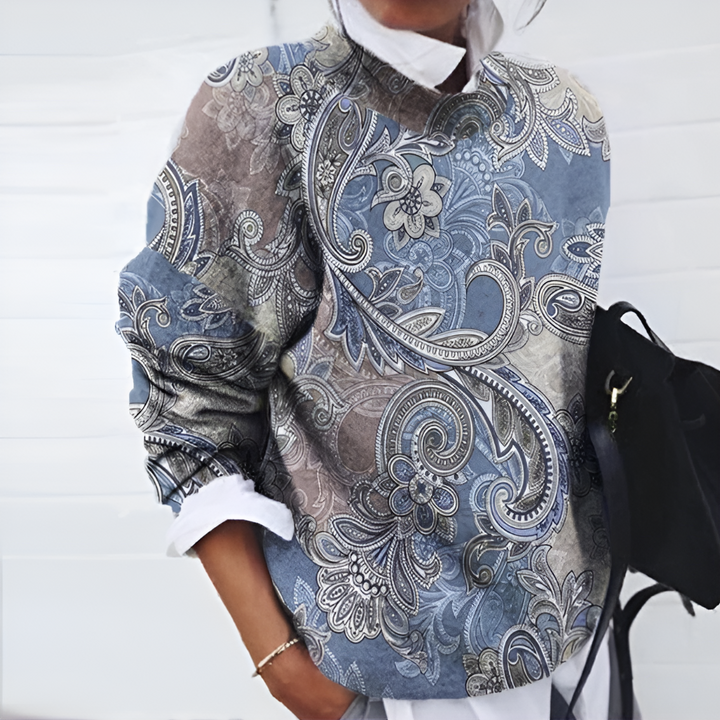 Comfortable women's everyday sweater, a soft knit long-sleeve top designed for chic casual fall style.