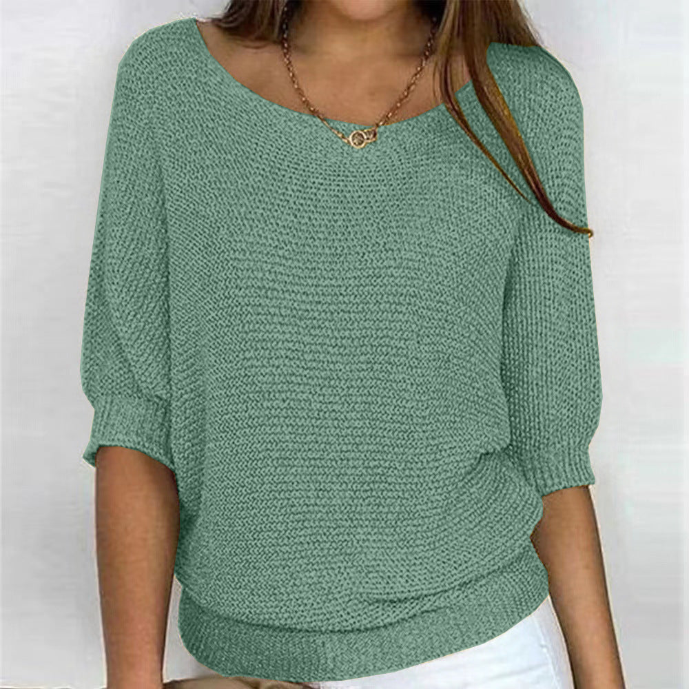 Elegant women's long sleeve sweater. Versatile layering top with a cozy knit & flattering style.