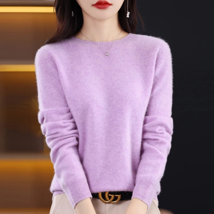 Luxury women's long sleeve sweater, warm and soft for fall & winter.