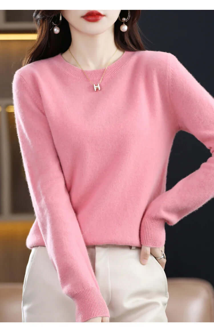 Plush soft knit women's jumper, perfect for cozy winter wear and ultimate comfort.