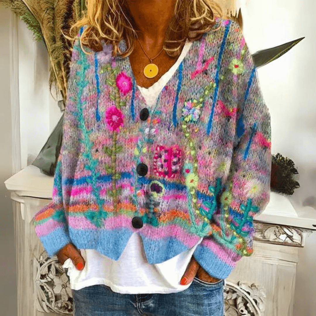 Women's cozy soft knit cardigan, perfect for effortless layering. Chic and versatile fall/winter sweater.