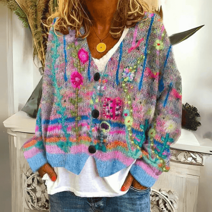 Women's cozy soft knit cardigan, perfect for effortless layering. Chic and versatile fall/winter sweater.