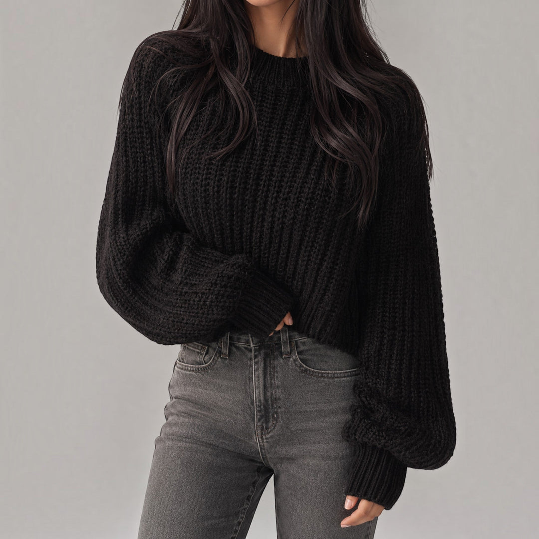 Women's cozy thick knit cardigan sweater for autumn & winter, perfect for warmth and style.