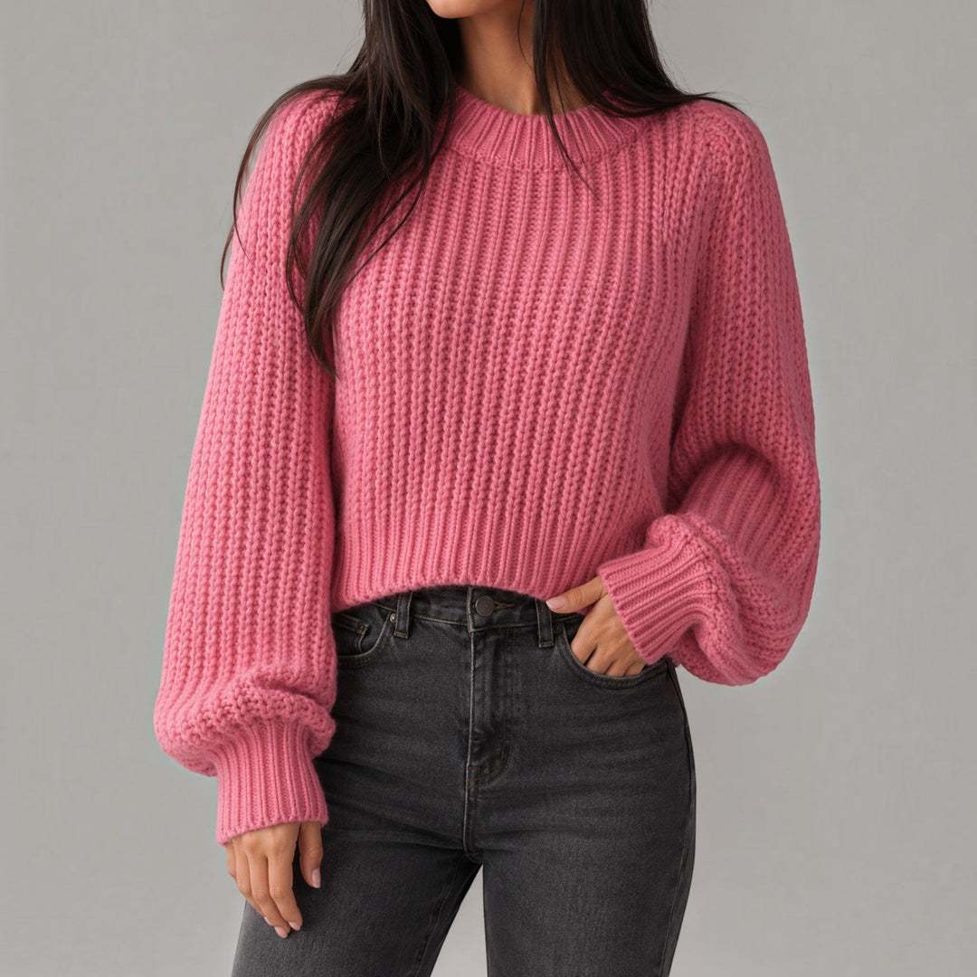Casual women's knit cardigan sweater, an essential cozy and warm layer for everyday autumn & winter.