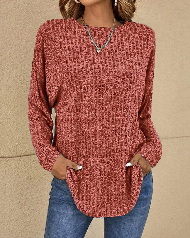 Versatile women's basic top, perfect as a layering piece for fall fashion.