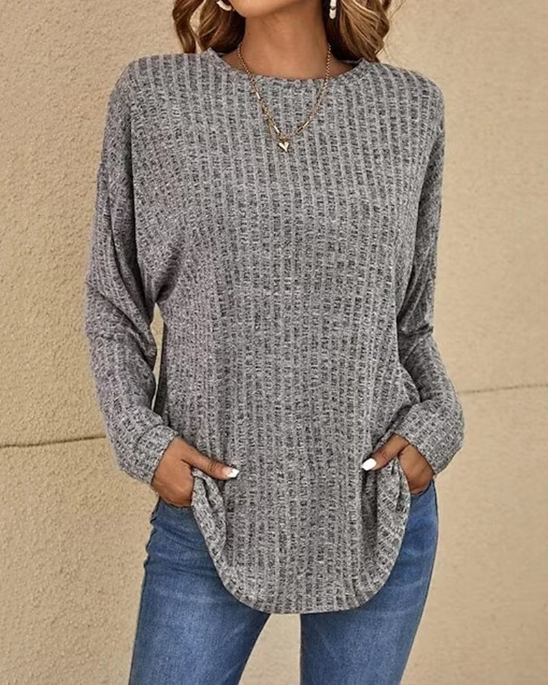 Cozy and comfortable long sleeve crew neck jumper designed for effortless everyday style.