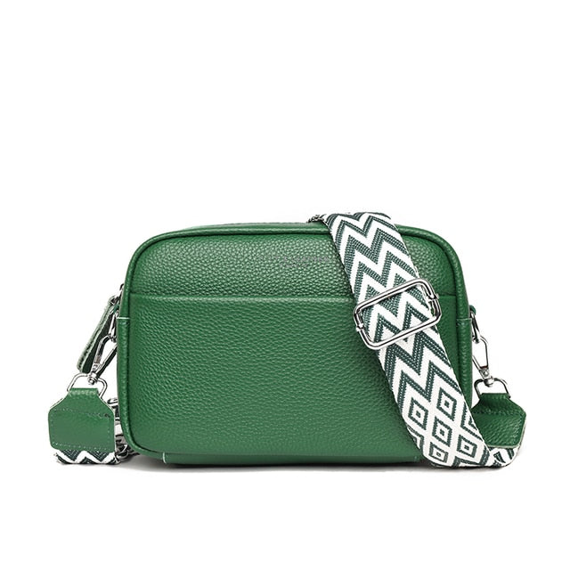 Khaki pebbled women's crossbody bag, an adjustable strap shoulder bag for casual and elegant outfits.