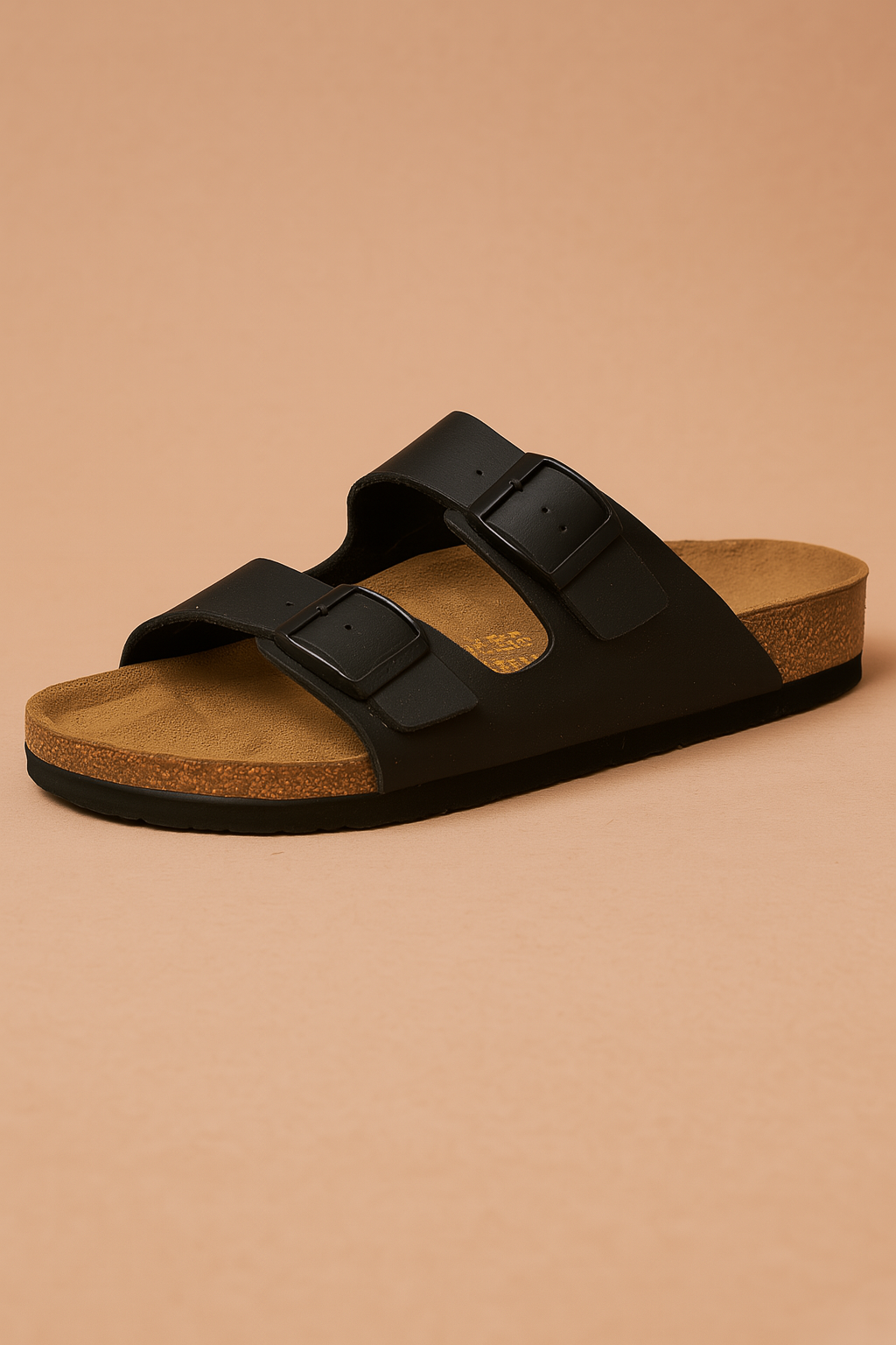 Casual women's double buckle sandals offering comfort & style. Ideal everyday open-toe summer slides.