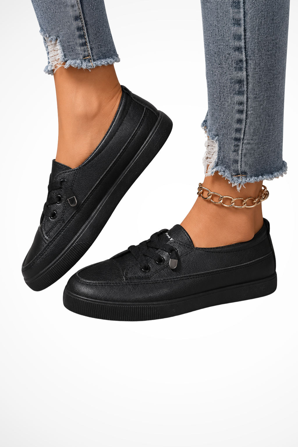 Comfortable women's slip-on sneakers, ideal casual footwear for everyday spring and summer style.