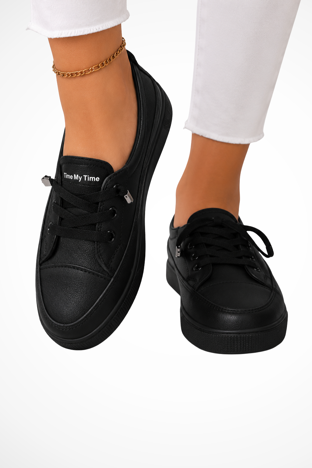 Minimalist women's slip-on sneakers, offering easy wear and everyday casual comfort.