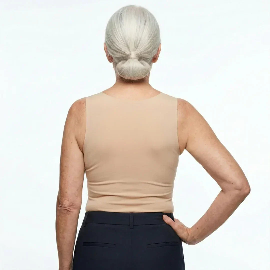 Effortless comfort tank top for women with built-in bra, perfect for versatile summer outfits.