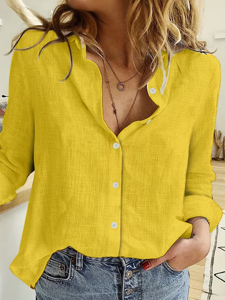 Effortless women's casual long sleeve top. Soft, relaxed fit shirt for comfortable everyday fashion & style.