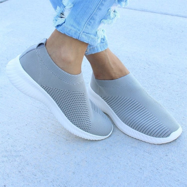 Stylish women's slip-on sneakers, casual athletic footwear for everyday spring & summer fashion.