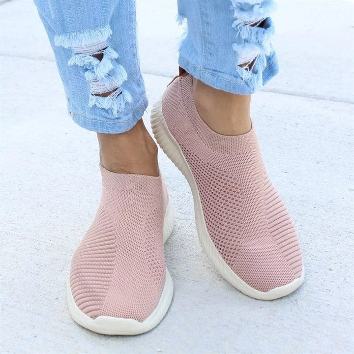 Easy wear women's slip-on sneakers, ideal for daily walks and casual athleisure outfits.