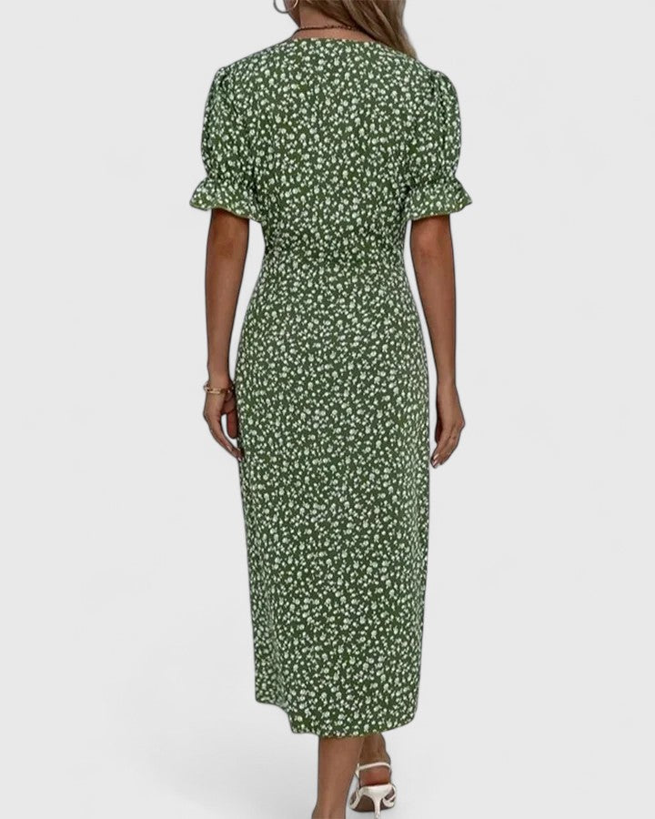 Flowy women's summer maxi dress in a comfortable, elegant design for warm weather.