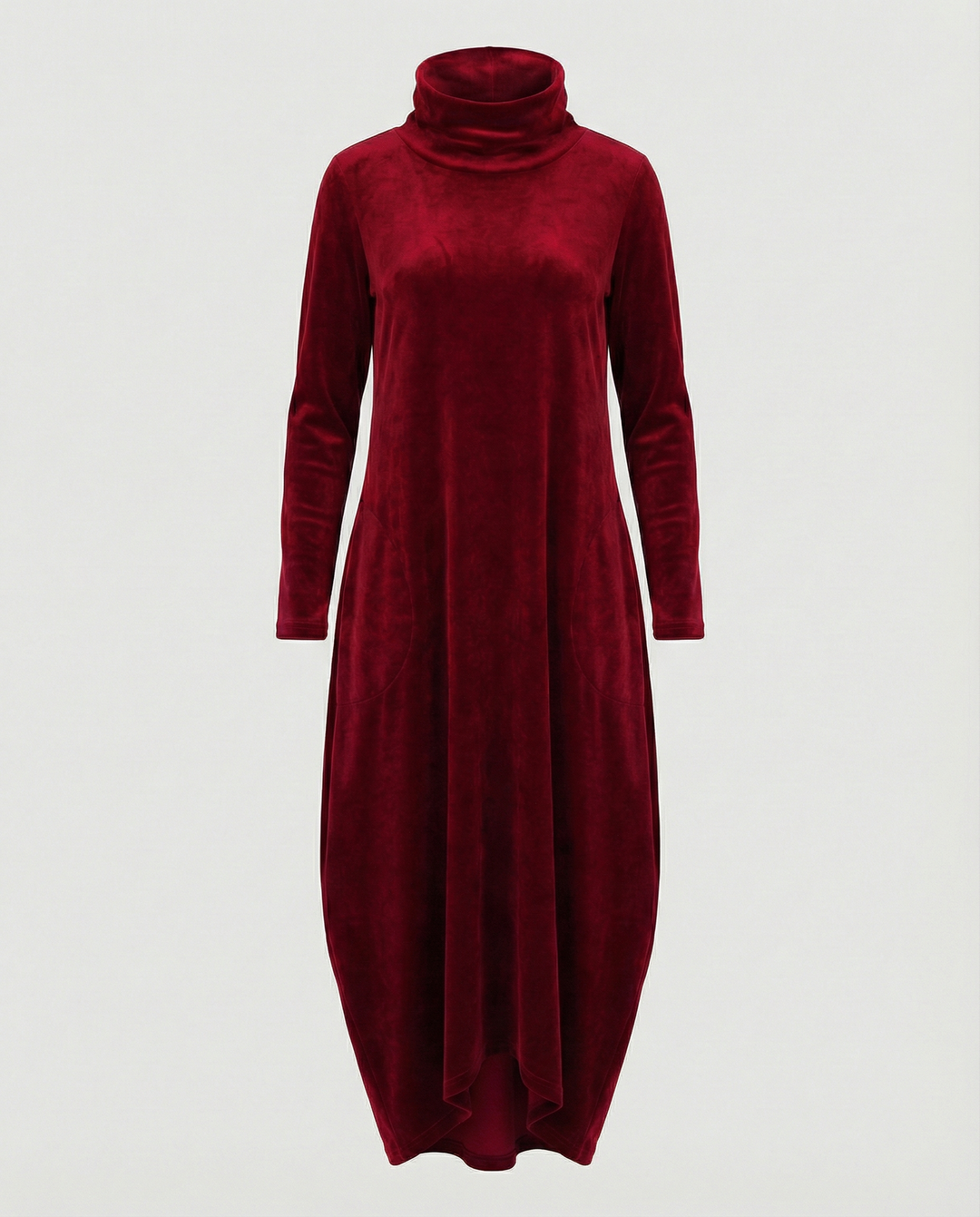 Flattering A-line women's dress featuring a comfortable fit and useful deep pockets.