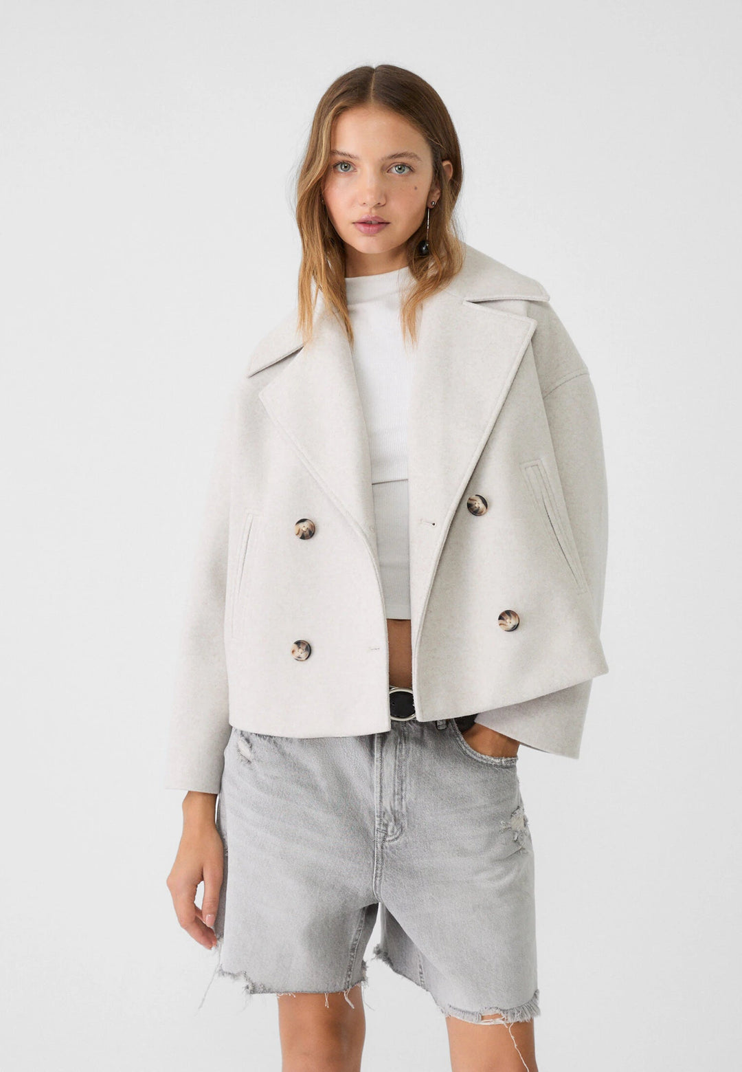 Women's elegant double-breasted lightweight summer jacket