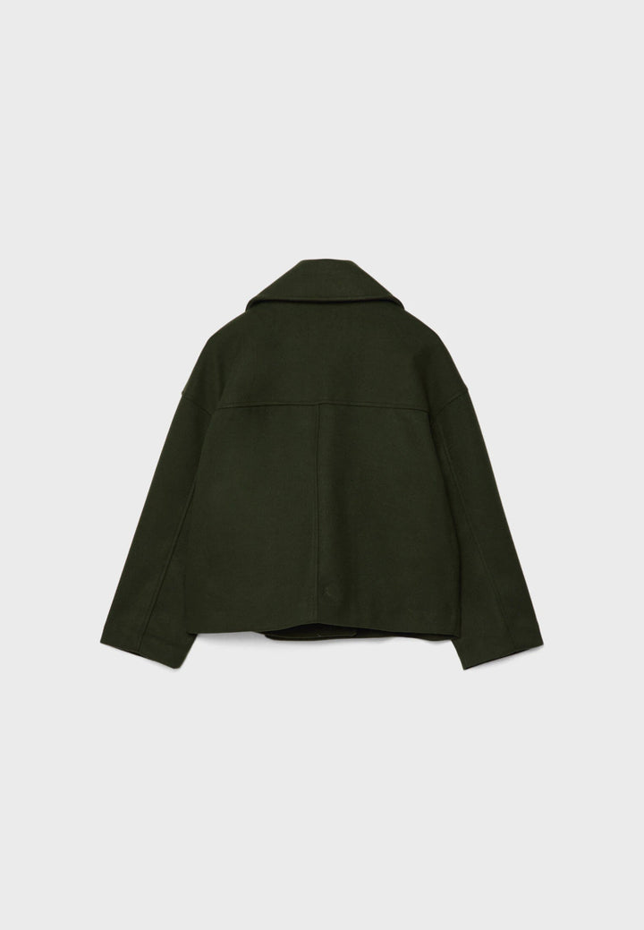 Double-breasted short jacket for women, perfect for office or casual
